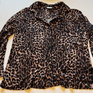 SOMA leopard Print Pajama Top Size XL